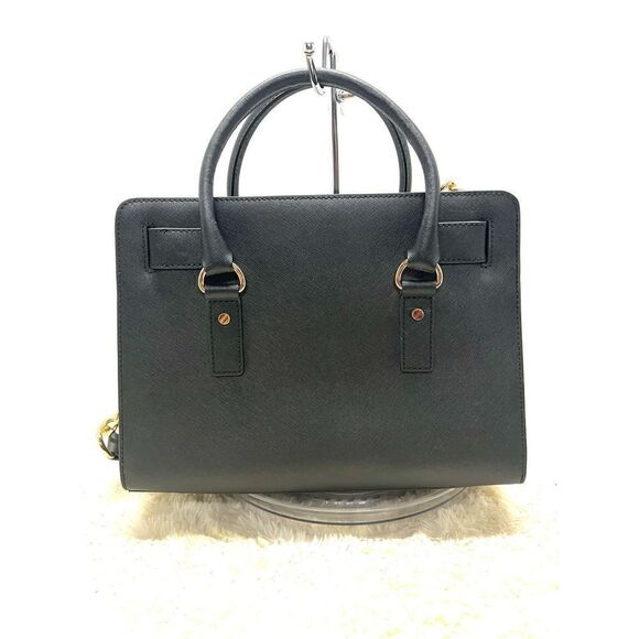 🔥🎁NWT! Michael Kors HAMILTON East West Satchel Handbag Black Msrp:298.00 - Picture 3 of 10